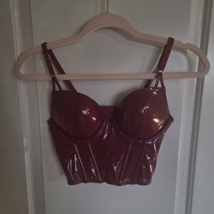Victoria's Secret Dark Red Women's Bustier Corset Top